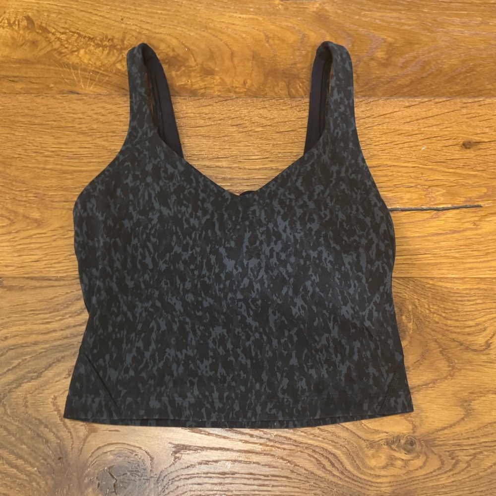 Black Patterned Luluemon Align Tank
